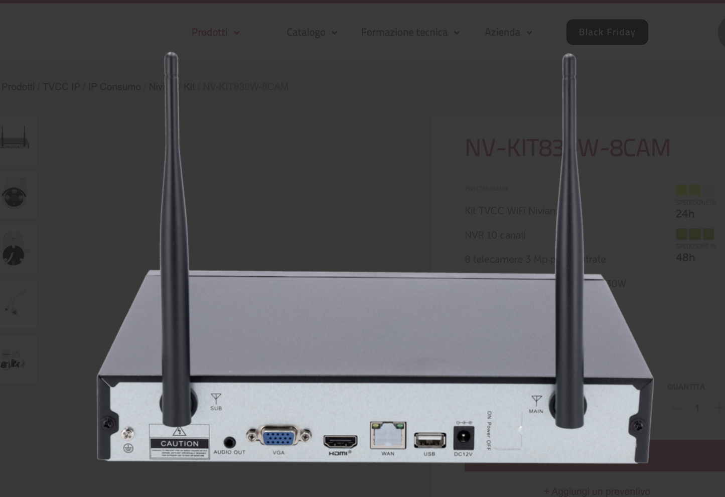 Kit TVCC WiFi Nivian NVR 10 canali