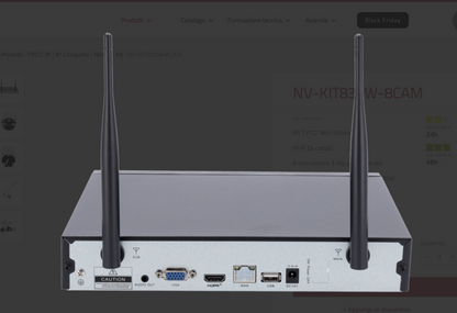 Kit TVCC WiFi Nivian NVR 10 canali