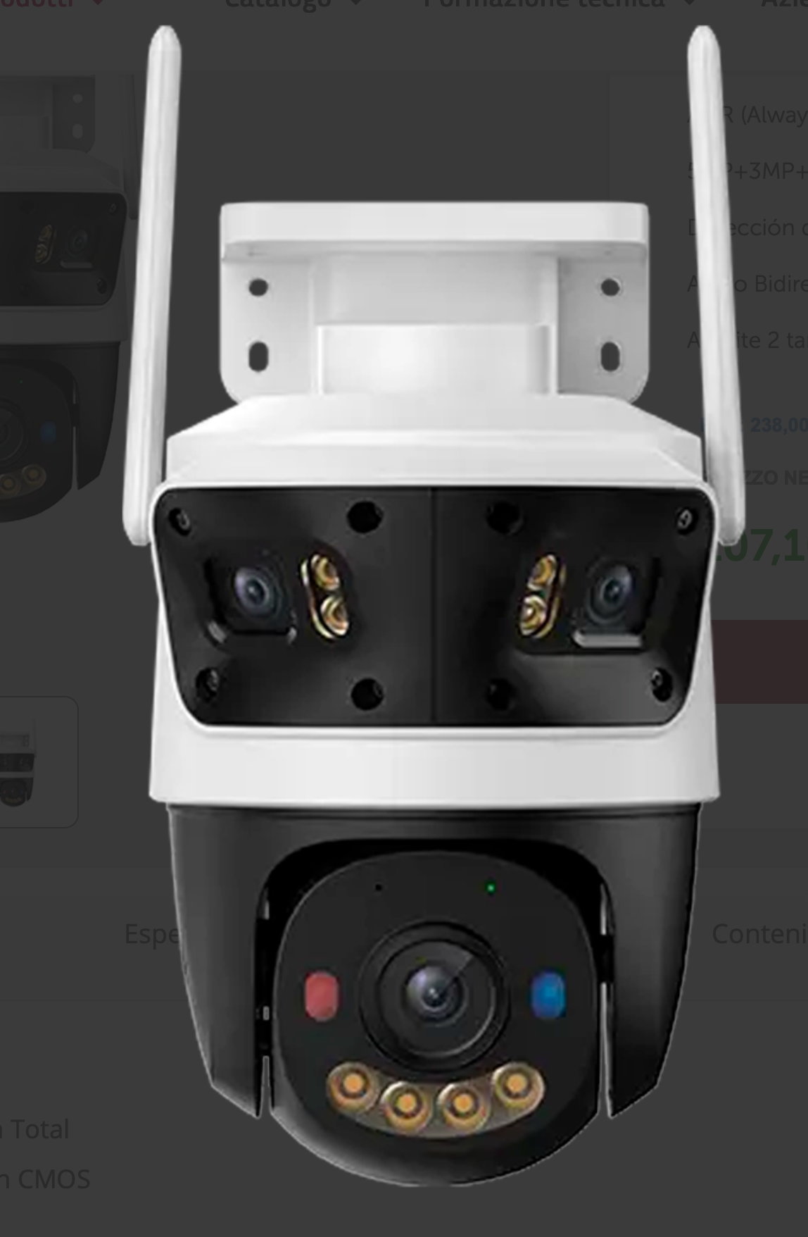 Cámara IP PT Wifi Tripla Lente 11MP en Totale